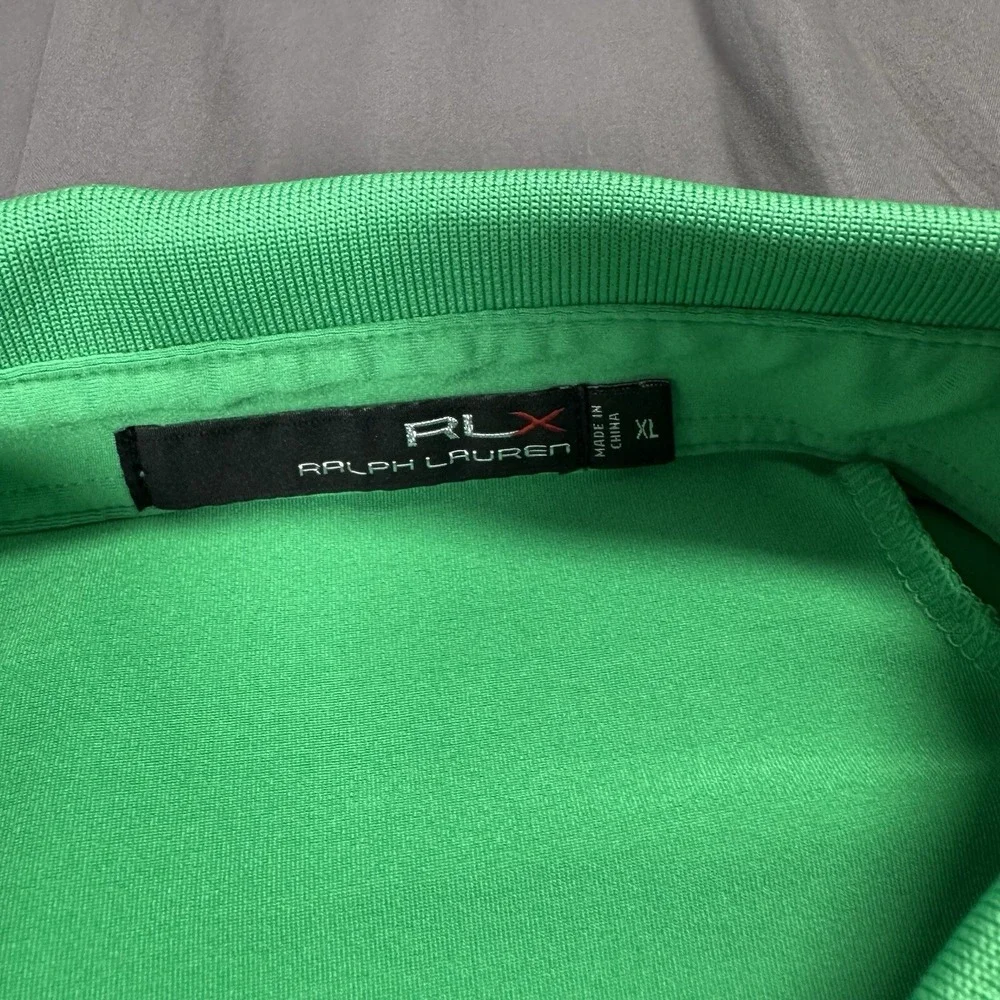RLX Ralph Lauren Polo Shirt Mens XL Green Short Sleeve Logo